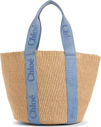 Chlo\u00e9 Large Woody Straw Basket Tote | Nordstrom | Nordstrom