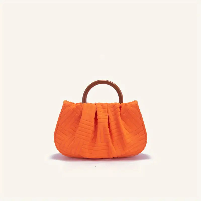 Small Pleated Round Handle Handbag Dacron - Temu | Temu Affiliate Program