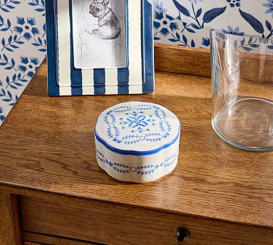 Mark D. Sikes Clementine Floral Jewelry Box | Pottery Barn (US)