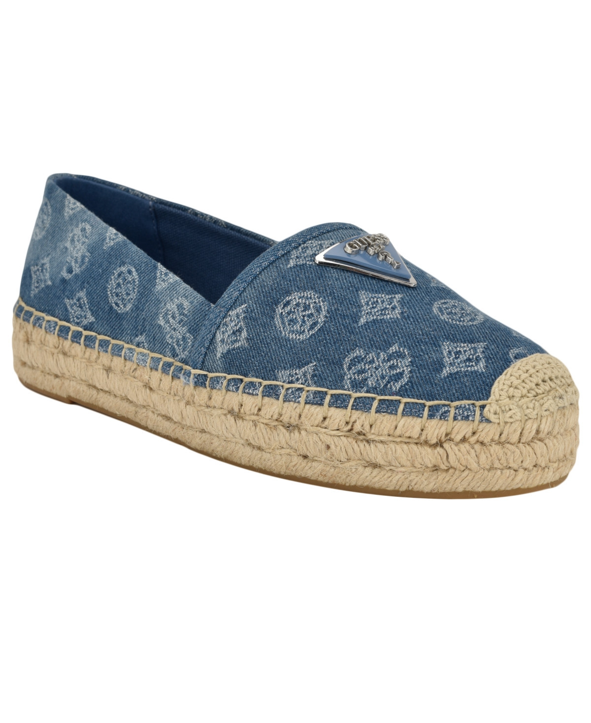 Guess Women's Jolandon Platform Espadrille Flats - Denim Quattro G | Macy's