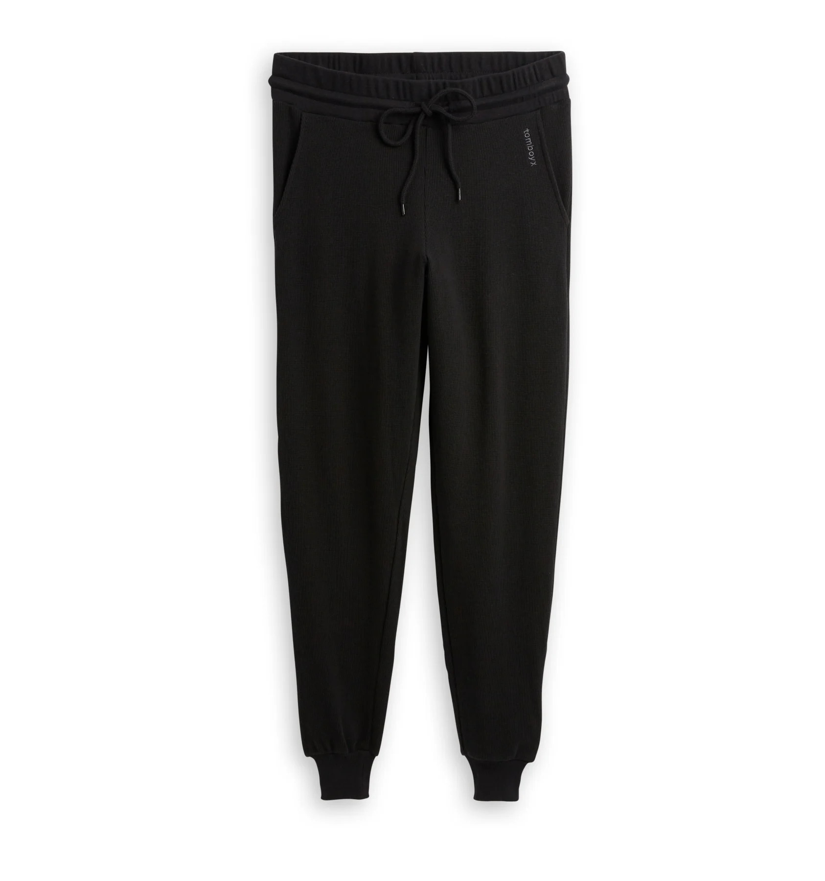 Organic Cotton Waffle Jogger - Black | TomboyX