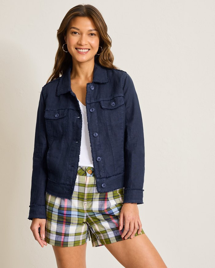 Two Palms Linen Raw-Edge Jacket | Tommy Bahama
