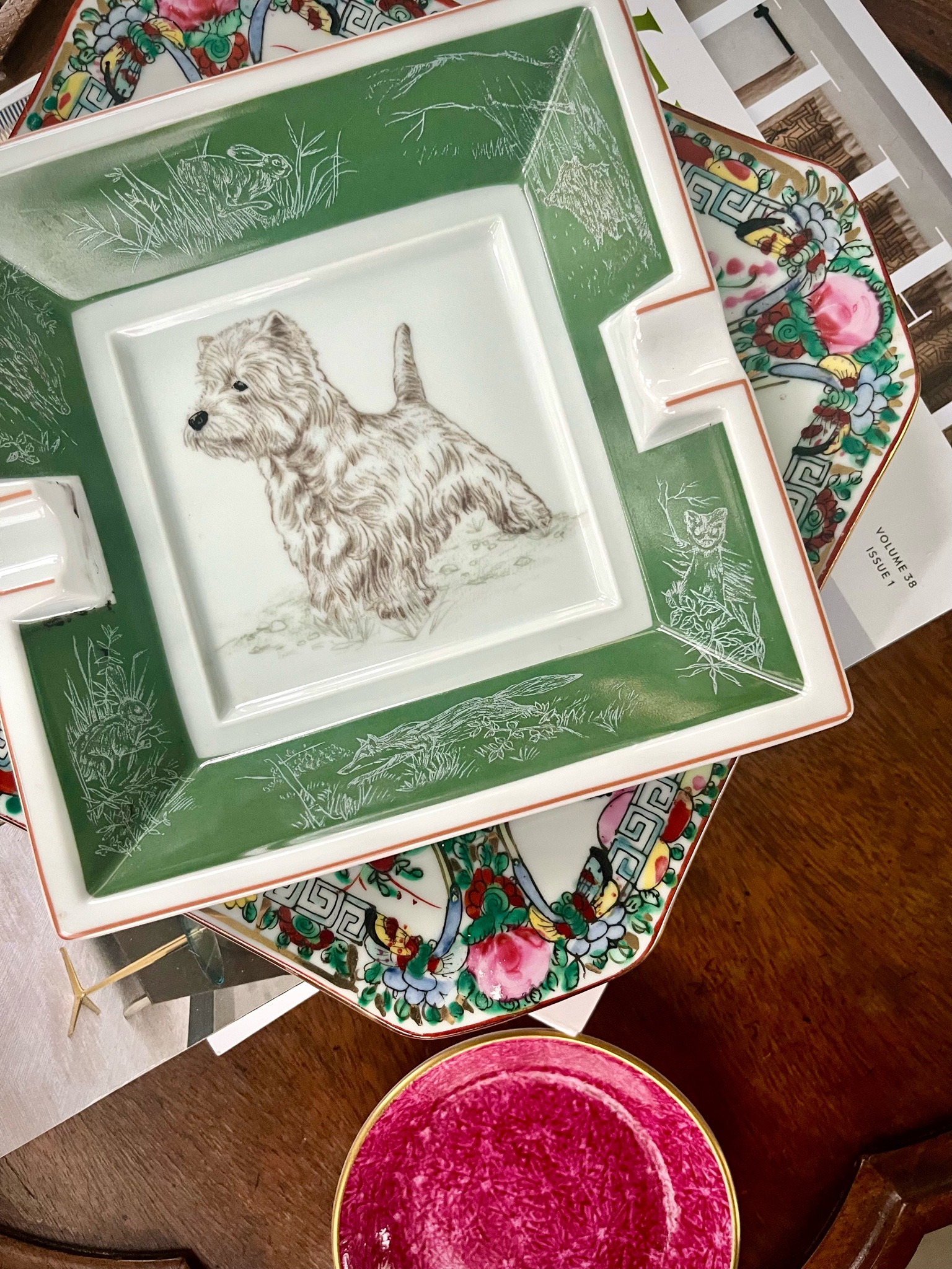 More of my favorite Westie finds.. this one is a Hermes ashtray. Found one out there for sale which doesn’t happen very often!! Plus found some other breeds..I do have the little Hermes Westie tray I found for sale also.. perfect for my fellow Westie pawrents!

#LTKhome #LTKGiftGuide #LTKstyletip