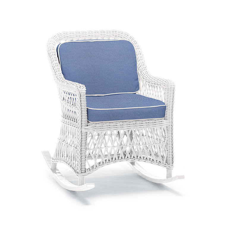 Hampton Rocker with Cushions in Ivory Finish | Frontgate | Frontgate