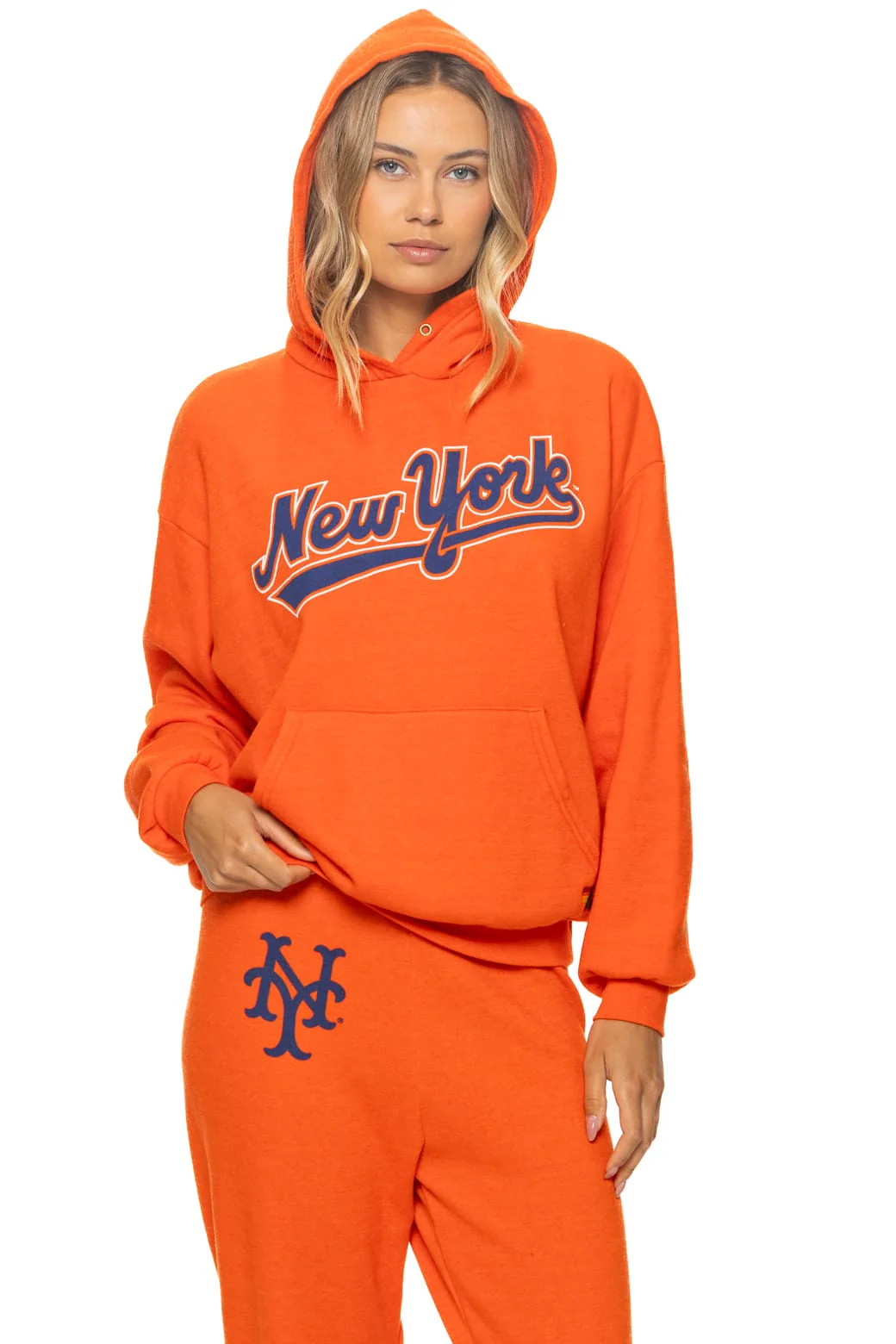 NY METS 2026 RELAXED PULLOVER HOODIE - ORANGE | Aviator Nation