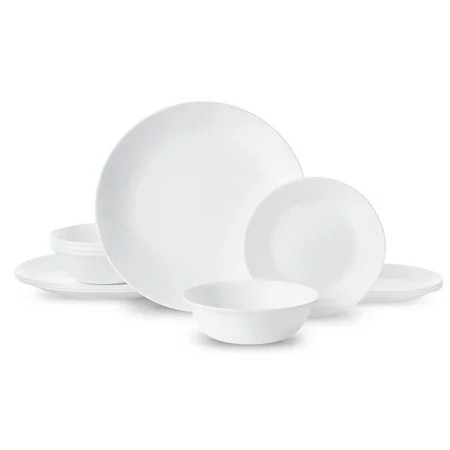 Corelle Winter Frost White 12-Piece Glass Dinnerware Set (Service for 4) | Walmart (US)