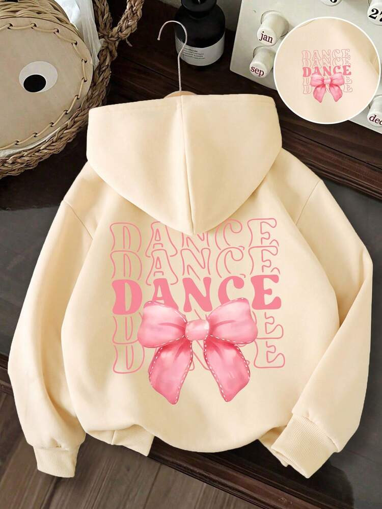 Felpa con cappuccio calda a motivo farfalla per bambine | SHEIN