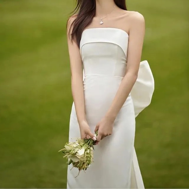 Sorali - Strapless Plain Mermaid Wedding Gown | YesStyle | YesStyle Global