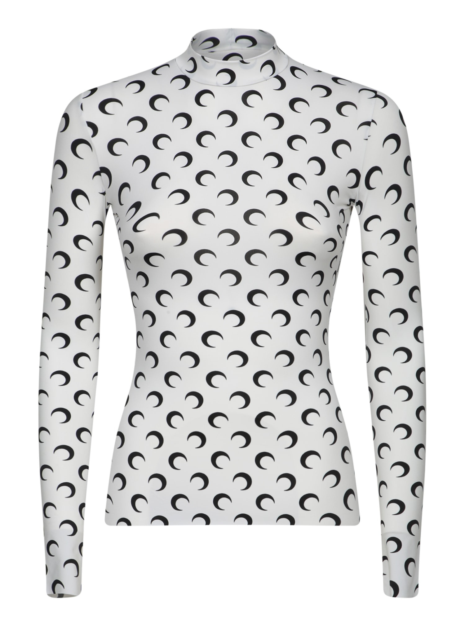 Marine Serre White Long Sleeve Top | Italist.com US