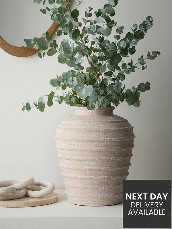 Michelle Keegan Home Ribbed Ceramic Urn Vase | Very (UK)