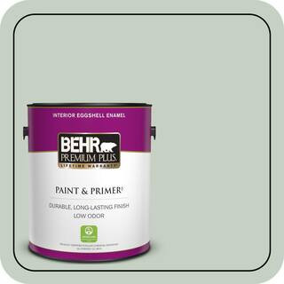 1 gal. #N400-2 Frosted Sage Eggshell Enamel Low Odor Interior Paint & Primer | The Home Depot