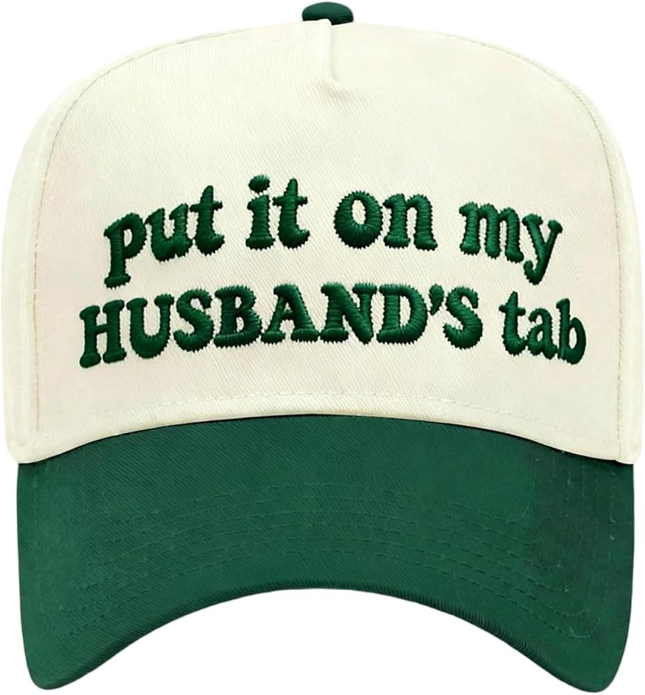 Vintage Canvas Embroidery Funny Hats Put It On My Husband's Tab Hat Adjustable Baseball Cap for M... | Amazon (US)