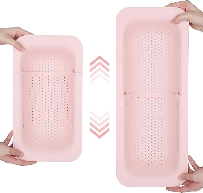 Blue Ginkgo's Over the Sink Colander Strainer Basket - Wash Vegetables and Fruits, Drain Cooked P... | Amazon (US)