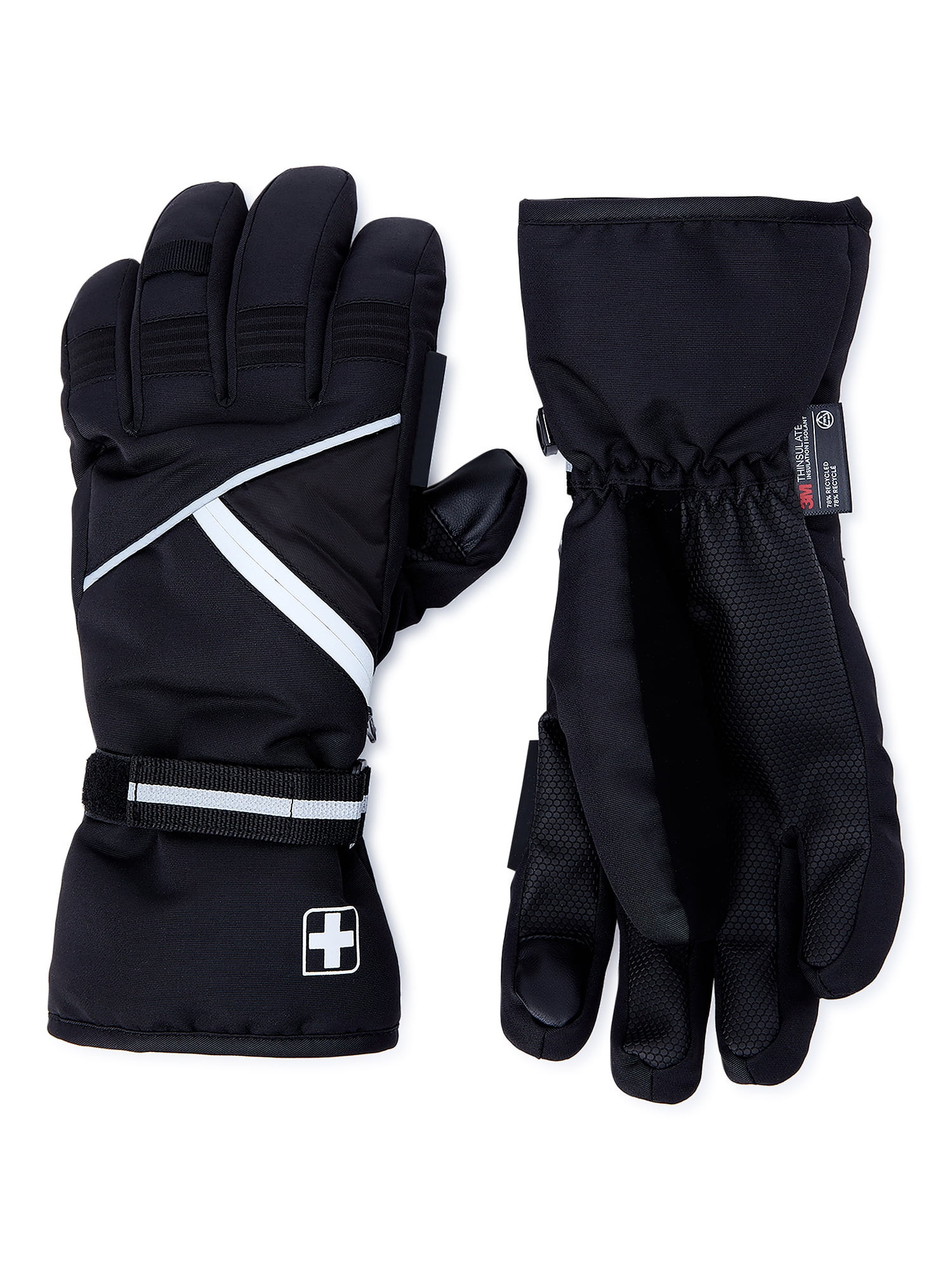 Swiss Tech Women’s Winter Ski Gloves Black Soot | Walmart (US)