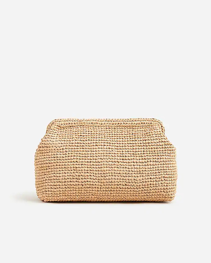 Portofino hand-knotted raffia clutch | J. Crew US