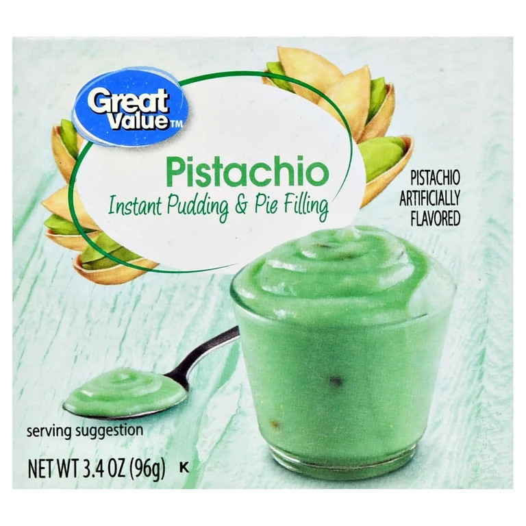 Great Value Pistachio Instant Pudding & Pie Filling, 3.4 oz | Walmart (US)