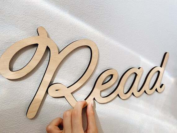 Read Wood Sign, Read Wall Letters, Wood Read Sign, Read Wooden Sign, Read Letters For Wall, Wood ... | Etsy (US)