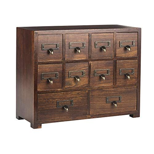 Primo Supply Traditional Solid Wood Small Chinese Medicine Cabinet l Vintage and Retro Look with Gre | Amazon (US)
