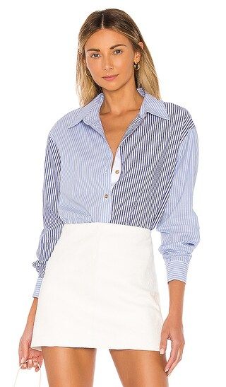 The Blaise Top in Blue & White | Revolve Clothing (Global)