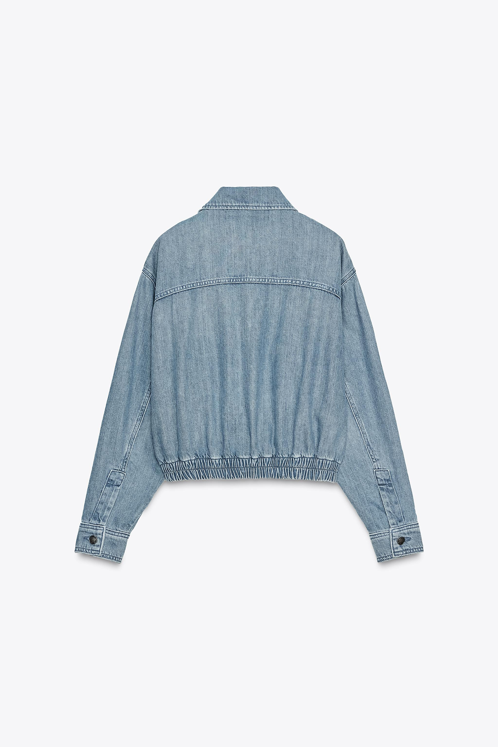 ZW COLLECTION DENIM BOMBER JACKET | Zara Canada