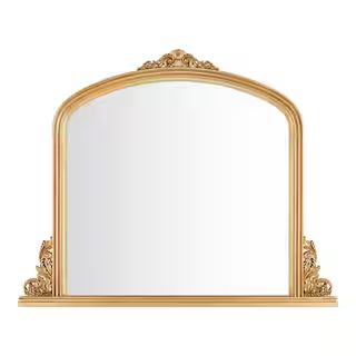 Medium Classic Arched Vintage Style Gold Framed Mirror (44 in. W x 35 in. H) | The Home Depot