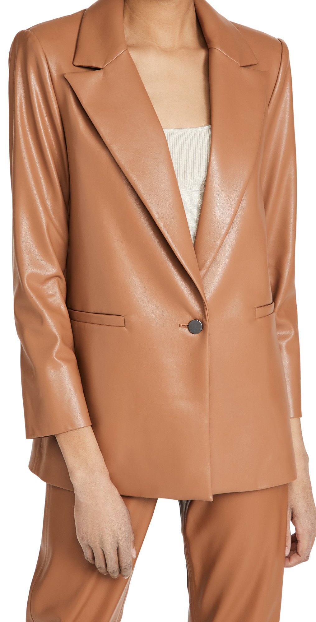 alice + olivia Dunn Vegan Leather Blazer | Shopbop