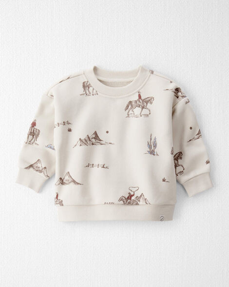 Baby French Terry Sweatshirt Made with Organic Cotton in Western Rodeo Print | Carter's Inc