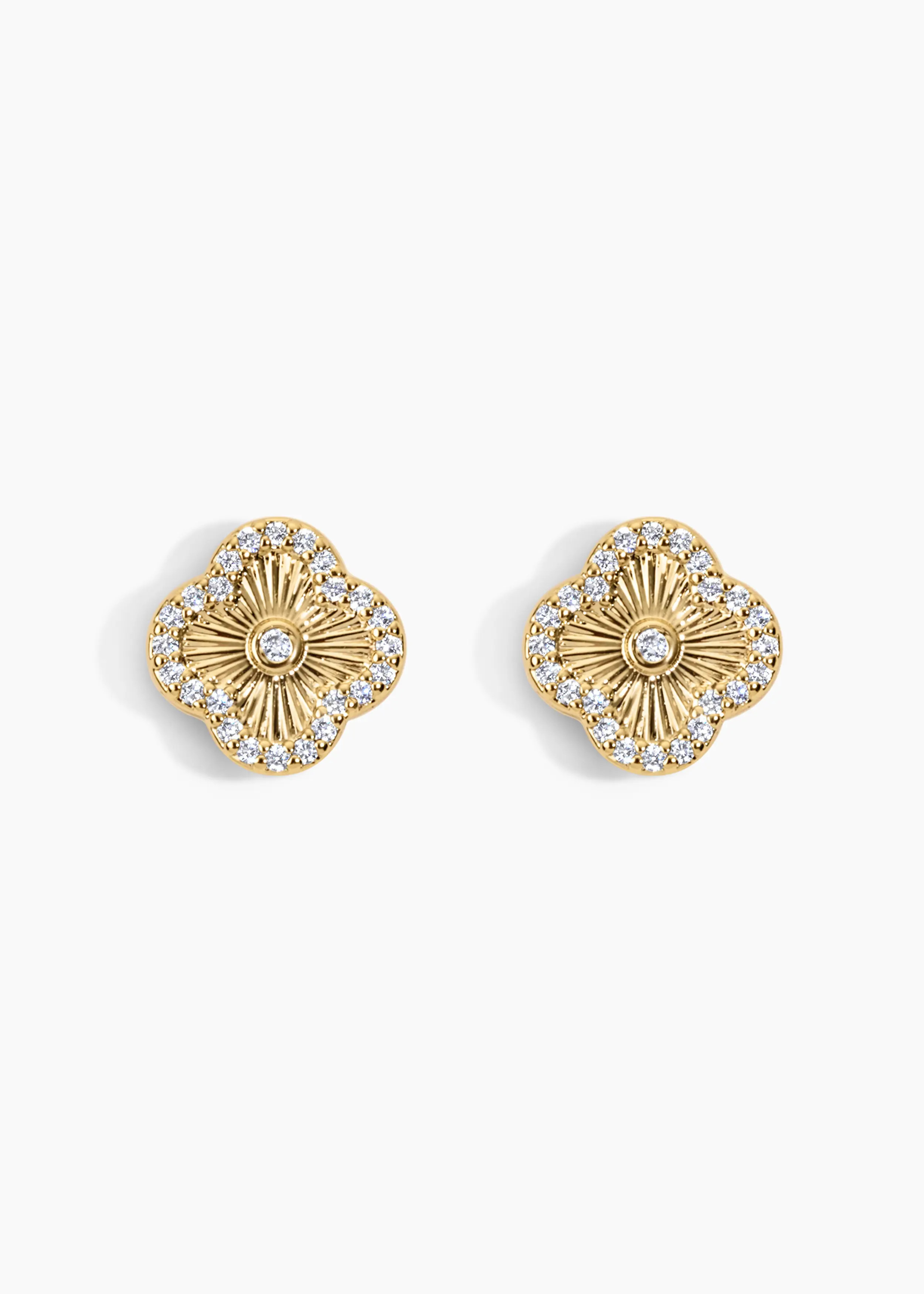 Electric Picks Icon Clover Stud Earrings in Gold at Nordstrom | Nordstrom