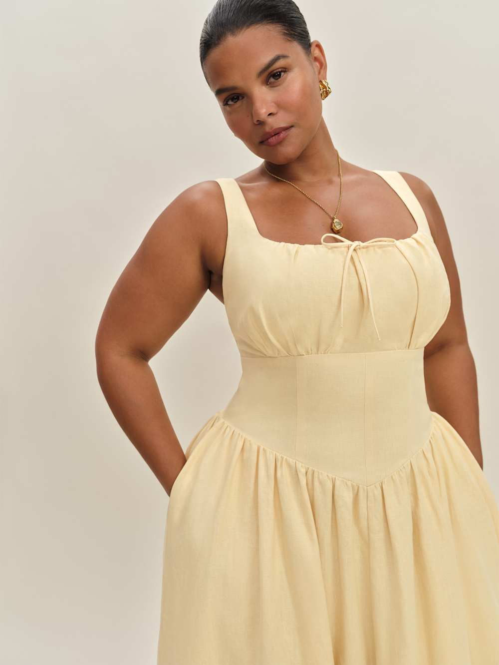 Balia Linen Dress Es | Reformation (Global)