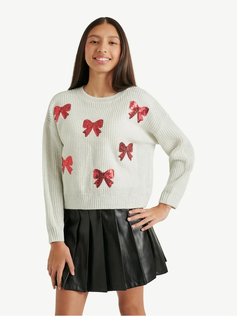 Justice Girls Ribbon Sweater, Sizes XS - XLP | Walmart (US)