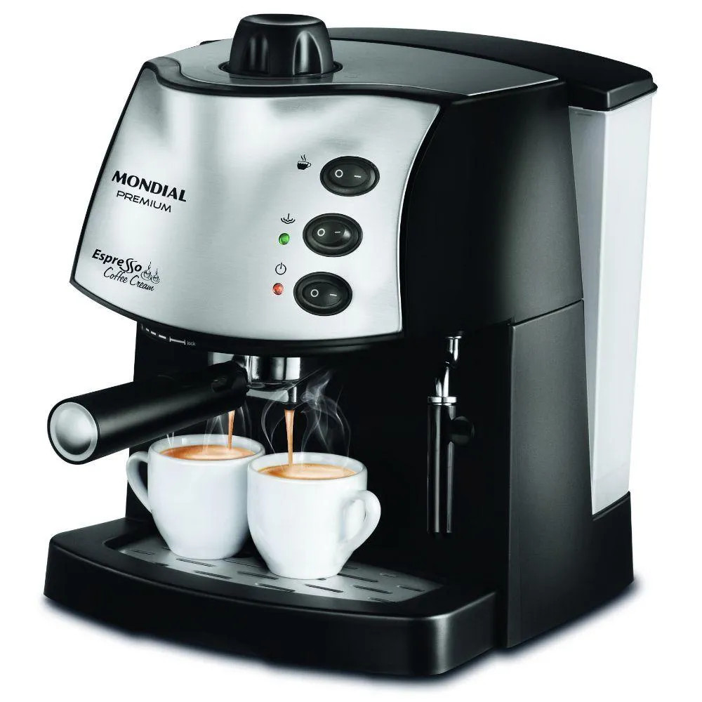 Cafeteira Expresso Mondial Coffee Cream Preto C-08 1850-01 110V | CompraCerta (BR)