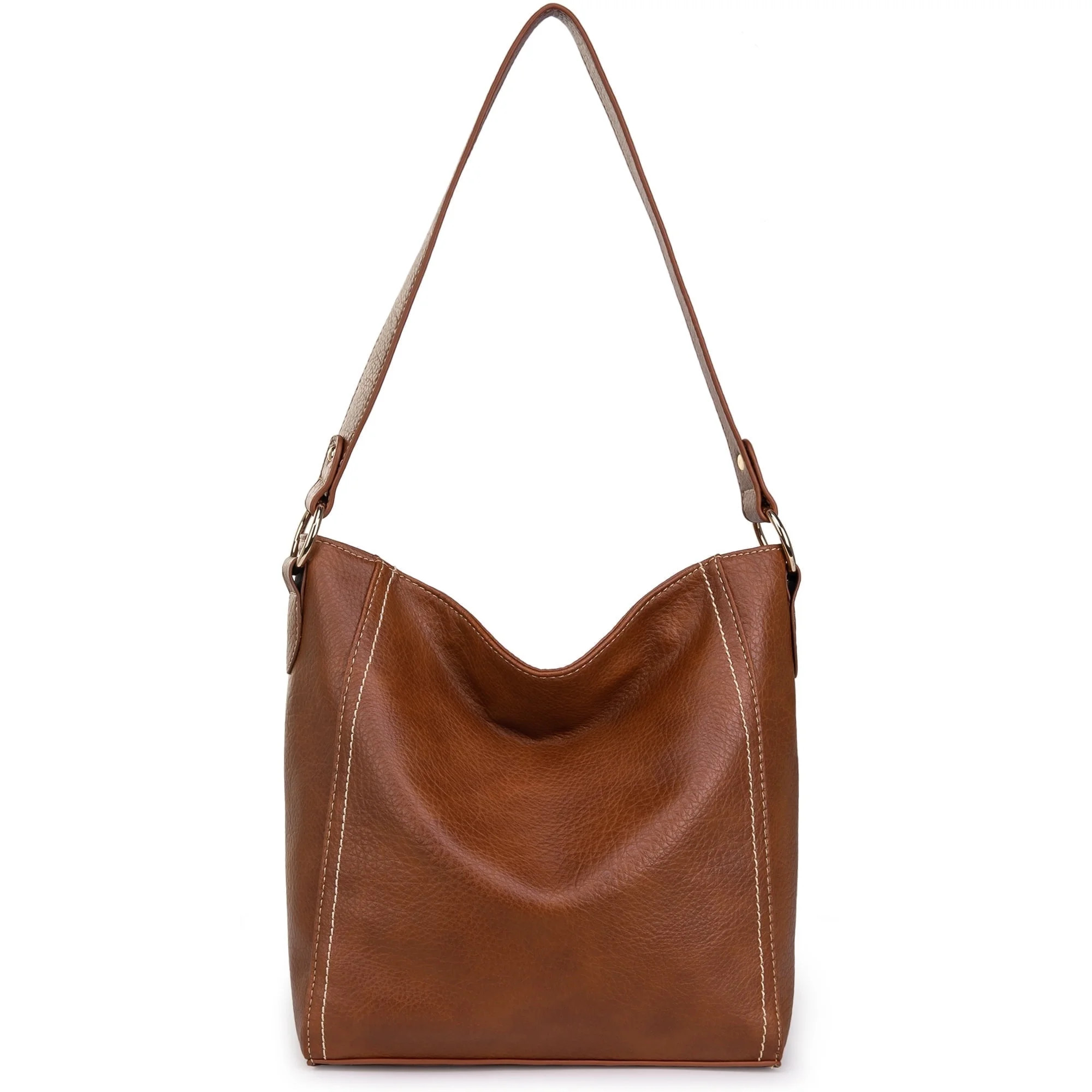 Montana West Hobo Bags for Women Vegan Leather Shoulder Purses and Handbags, Brown | Walmart (US)