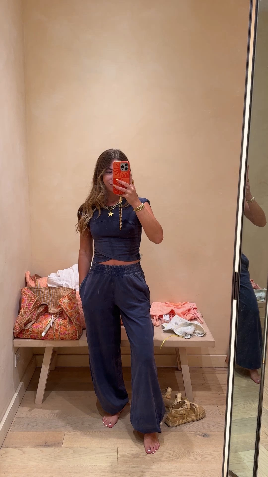 Free people hot shot set is worth the hype 😍😭 // wearing size XS • navy blue 💙 #freepeople 

#LTKStyleTip