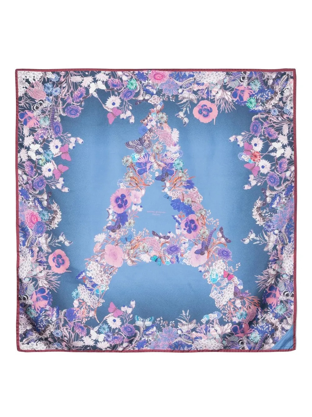 Aspinal Of London floral-print silk scarf - Blue | Farfetch Global