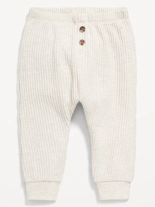 Unisex Thermal-Knit Buttoned Jogger Pants for Baby | Old Navy (US)