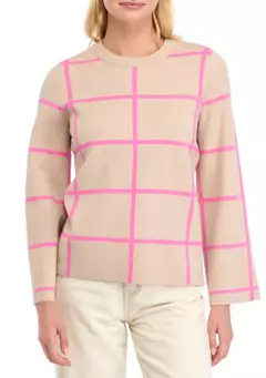 Women's Windowpane Sweater | Belk