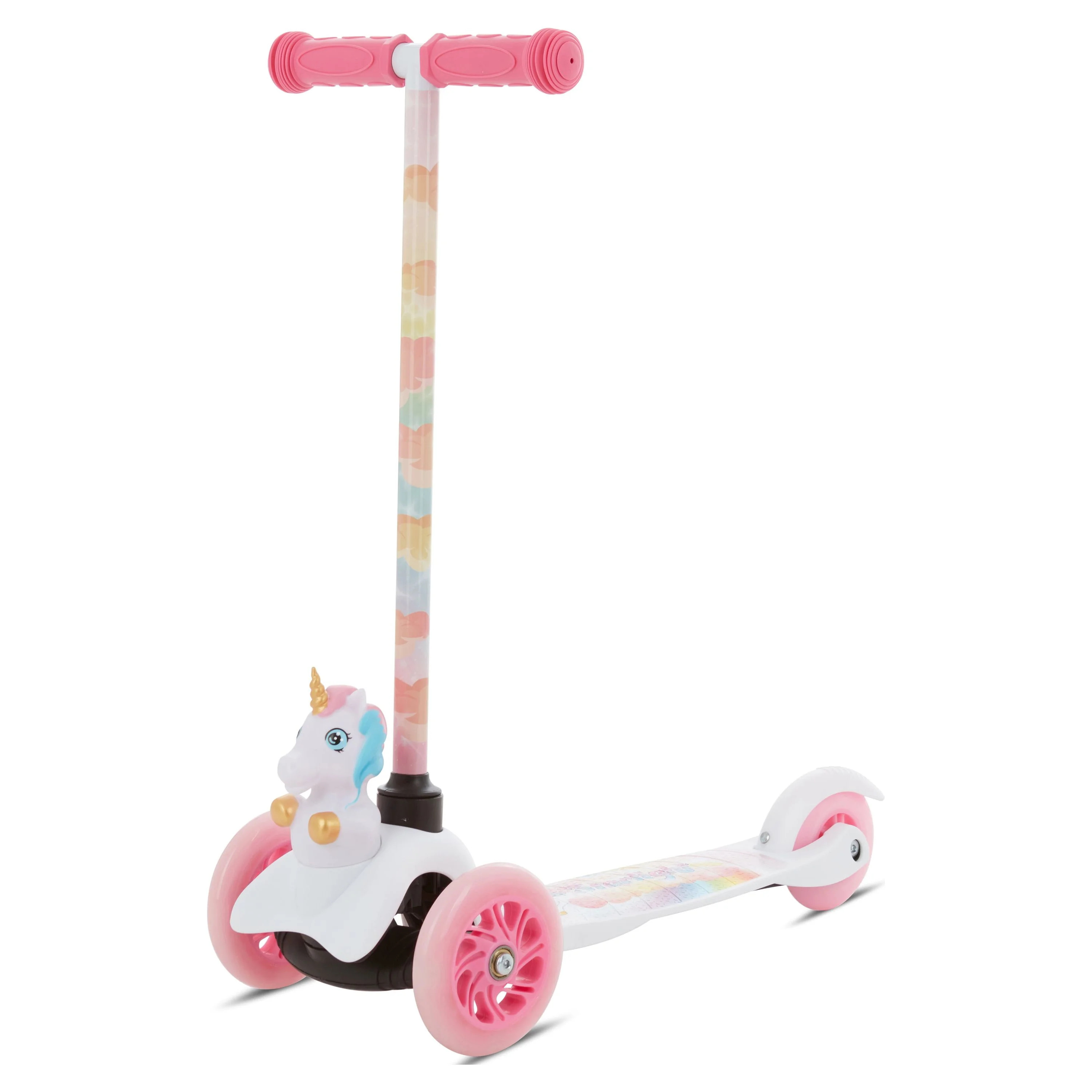 Sakar Unicorn Ride-N-Glide Buddies 3D Toddler Scooter, 3 Wheel Scooter for Kids Ages 3+, White | Walmart (US)