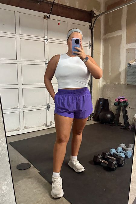 Shorts are from Target. $20! Comes in 7+ colors. Wearing an XL. I prefer to size up in gym shorts. These have an elastic drawstring waist to tighten and loosen. Top is from Amazon. Size XL  

#LTKActive #LTKMidsize #LTKFitness
