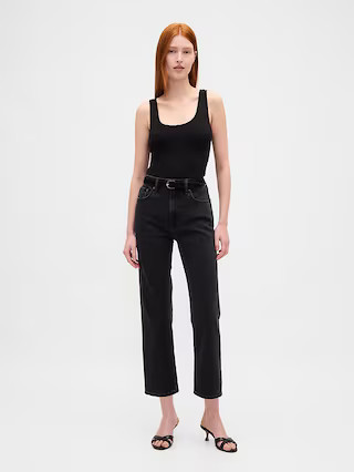 High Rise ’90s Slim Straight Crop Jeans | Gap (US)