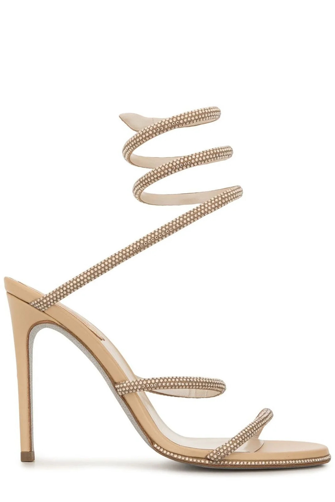 René Caovilla Embellished Spiral Strap Heeled Sandals | Cettire Global