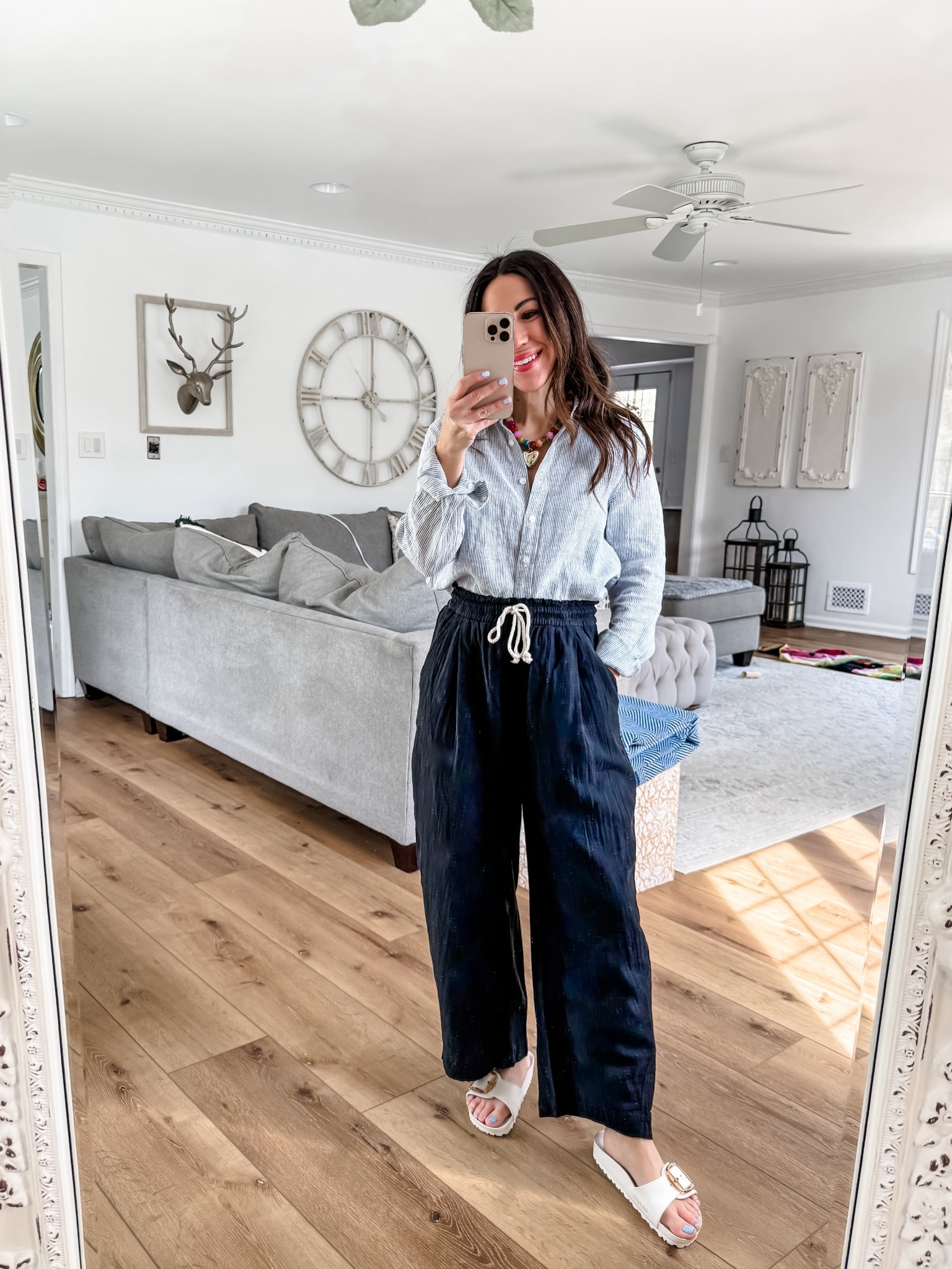 Small petite gauze pants. Small linen, button-down shirt. Sandals TTS.

#LTKOver40 #LTKPetite #LTKSaleAlert

#LTKSaleAlert #LTKOver40 #LTKPetite

#LTKOver40 #LTKPetite #LTKSaleAlert