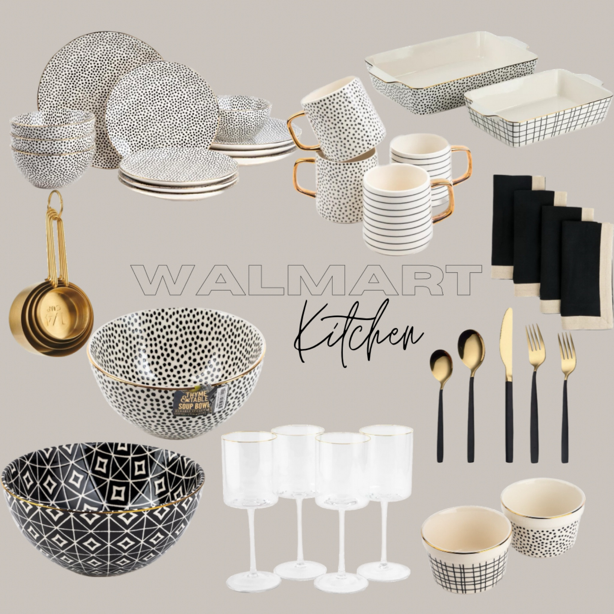 Walmart kitchen finds from Thyme & Table 🖤

Black and gold, home decor, kitchen, wine glasses, cookware, silverware, Walmart home, sale alert, 

#LTKsalealert #LTKfamily #LTKhome