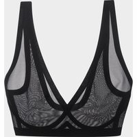 EBY Women's Black Mesh Bralette, Seamless | Size: Small | EBY (US)