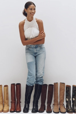 Sarah Hann Ruched Halter Tank Top | Anthropologie (US)