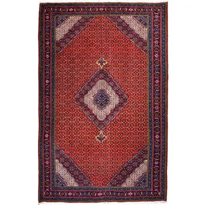 Beunka One-of-a-Kind 6'7" x 10' 1970s Area Rug in Red/Blue | Wayfair North America