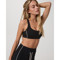 Vuori Daily Piped Bra | Black | XS, Size Extra Small | Vuori Clothing (US & Canada)