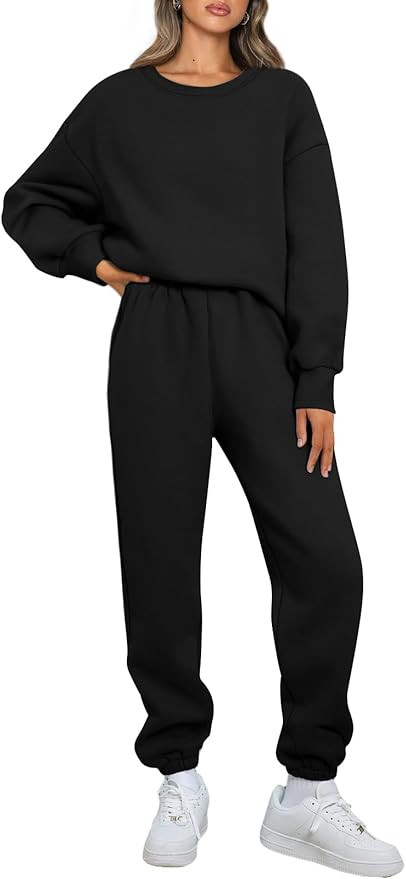 AUTOMET Womens 2 Piece Outfits Sweatsuit Oversized Sweatshirt Lounge Sets Baggy Sweatpants Fall F... | Amazon (US)