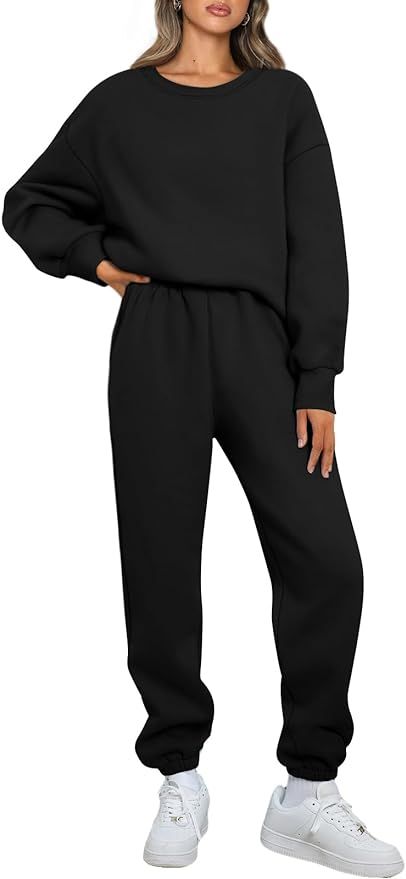 AUTOMET Womens 2 Piece Outfits Sweatsuit Oversized Sweatshirt Lounge Sets Baggy Sweatpants Fall F... | Amazon (US)