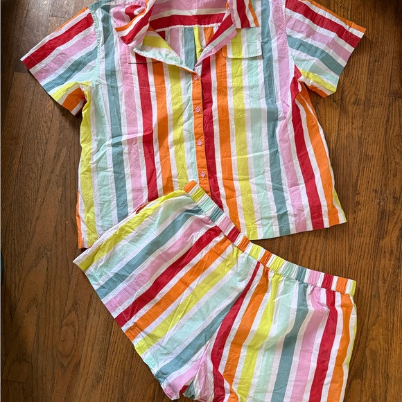 Rainbow Striped Women's LAKE Pajama Set | Poshmark