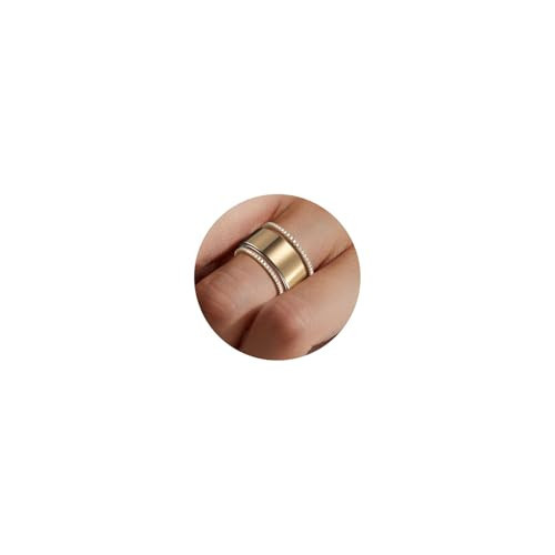 ZOOROO 2-Pack 14K Gold Plated Stacking Rings for Oura Gen 4/Oura Gen 3, Cubic Zirconia Simulated Diamond Oura Ring Stack for Women | Amazon (US)
